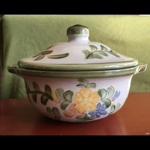 Louisville Stoneware Country Garden Green bowl